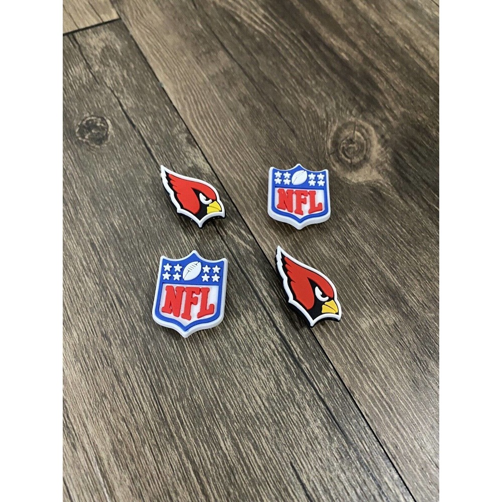 Arizona Cardinals Football Team Charm For Crocs Shoe Charms - 4 Pieces